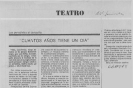 "Cuantos años tiene un día".