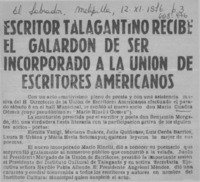 Escritor talagantino recibe el galardón de ser incorporado a la unión de escritores americanos.