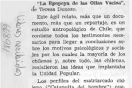 "La Epopeya de las ollas vacías".