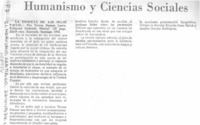 Humanismo y ciencias sociales.
