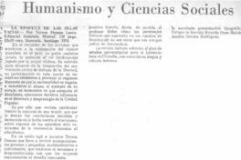Humanismo y ciencias sociales.