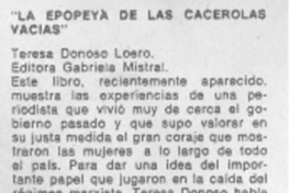 "La Epopeya de las ollas vacías"