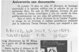 Aniversario con documento.