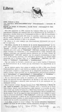 La novela hispanoamericana"