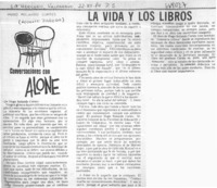 La vida y los libros  [artículo] Modesto Parera.