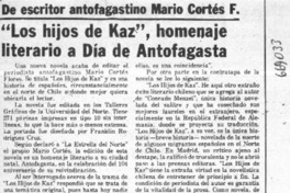 Los hijos de Kaz", homenaje literario a día de Antofagasta.  [artículo]
