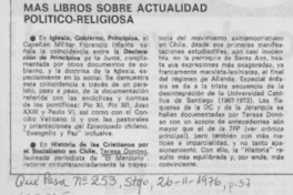Más libros sobre actualidad político-religiosa.