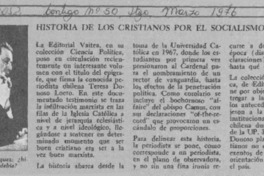 Historia de los cristianos por el socialismo en Chile.