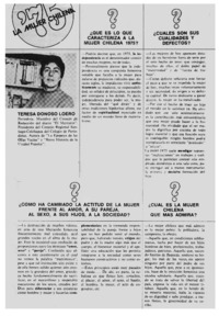 La Mujer chilena : [Entrevista]