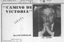Camino de victoria