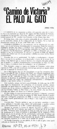 Camino de victoria" el palo al gato