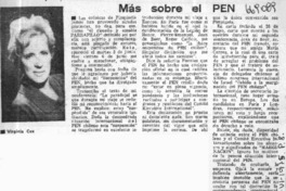 Más sobre el PEN  [artículo] Virginia Cox Balmaceda.
