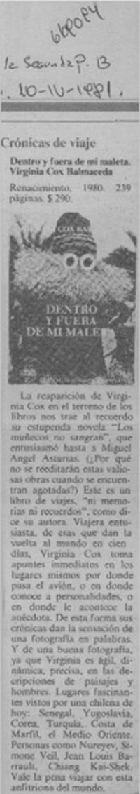 Crónicas de viaje.  [artículo]