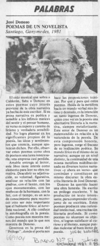 Poemas de un novelista