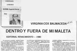 Dentro y fuera de mi maleta