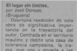 El lugar sin límites, por José Donoso.