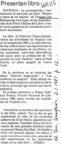 Presentan libro.  [artículo]