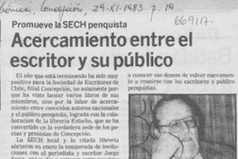 Acercamiento entre el escritor y su público.