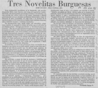 Tres novelitas burguesas