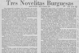 Tres novelitas burguesas