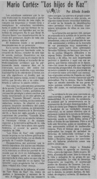 Mario Cortés: "Los hijos de Kaz"