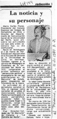 La noticia y su personaje.