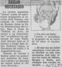 Exilio necesario.
