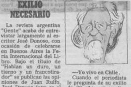Exilio necesario.