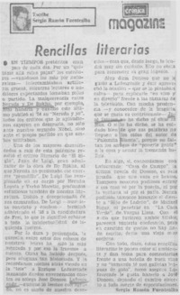 Rencillas literarias