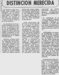 Distinición merecida.