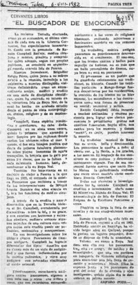 El buscador de emociones  [artículo] Amparo Pozo.