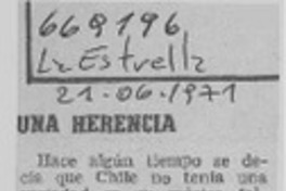 Una herencia  [artículo] Claudio Solar.