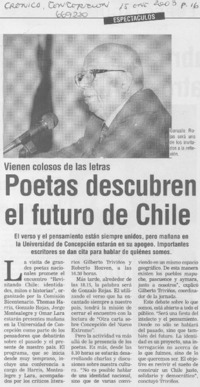 Poetas descubren el futuro de Chile.