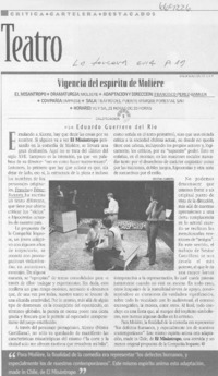 Vigencia del espíritu de Molière