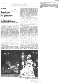 Reedición sin progreso