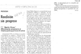 Reedición sin progreso