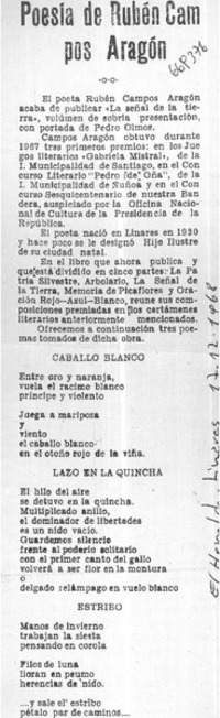 Poesía de Rubén Campos Aragón.