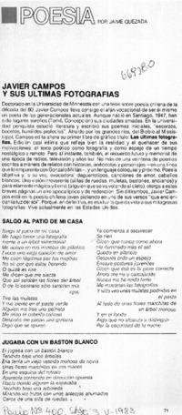 Javier Campos y sus últimas fotografías