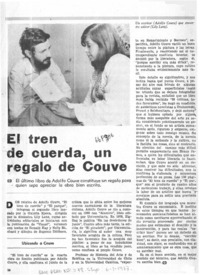 El tren de cuerda, un regalo de Couve.