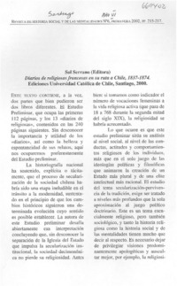 Diarios de religiosas francesas en su ruta a Chile, 1837-1874