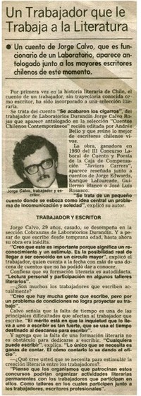 Un trabajador que le trabaja a la literatura.