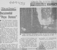 Documental "Pepe Donoso".