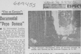 Documental "Pepe Donoso".