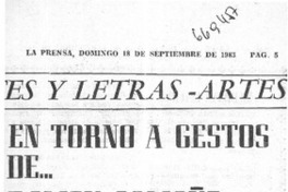 En torno a gestos de -- Ramón Camaño