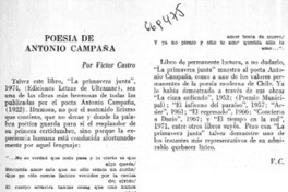 Poesía de Antonio Campaña