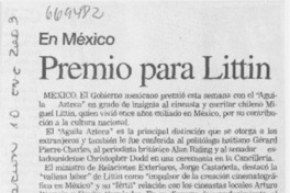 Premio para Littin.