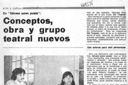 Conceptos, obra y grupo teatral nuevos