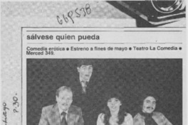 Sálvese quien pueda.