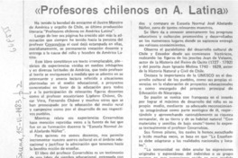 Profesores chilenos en A. Latina"