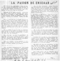La pasión de enseñar